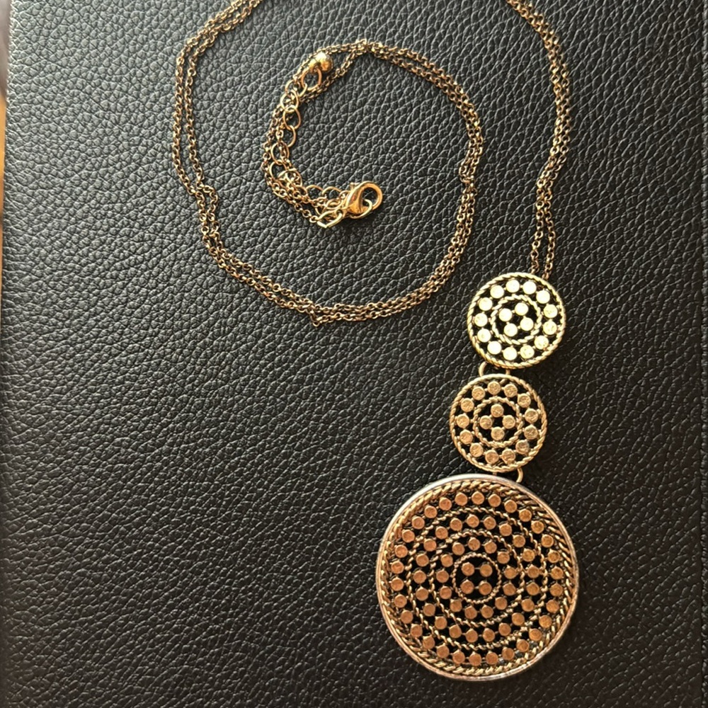 Universal Thread Triple Tone Circles Pendant - image 4